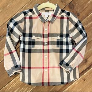 Burberry Toddler Long Sleeve Button Down Shirt
